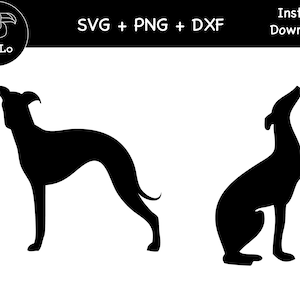 Greyhound Svg, Calcomanie de perros galgos, SVG, PNG, DXF