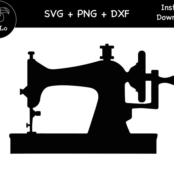 Sewing Machine Svg, Vintage Sewing Machine Cricut, SVG, PNG, DXF Silhouette