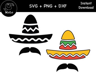 Mexican Hat Svg, Mexico Clip art Cricut, SVG, PNG, DXF Silhouette