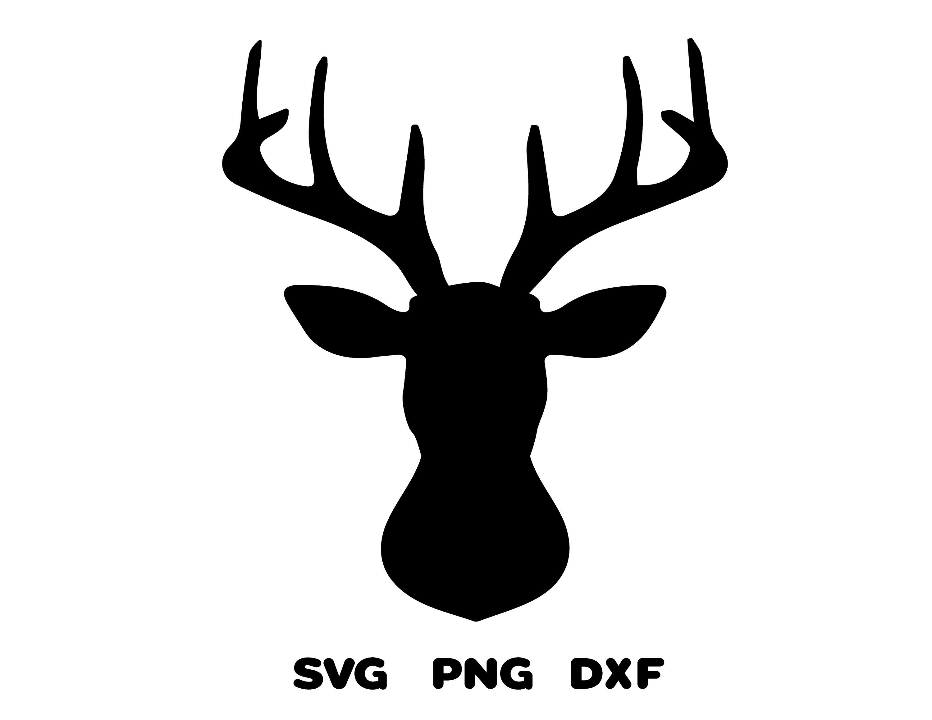 Reindeer Head Svg Reindeer cut file Cricut SVG PNG DXF | Etsy