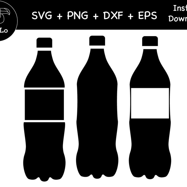 Soda Bottle Svg, Soda Bottle Cricut, SVG, PNG, DXF Silhouette