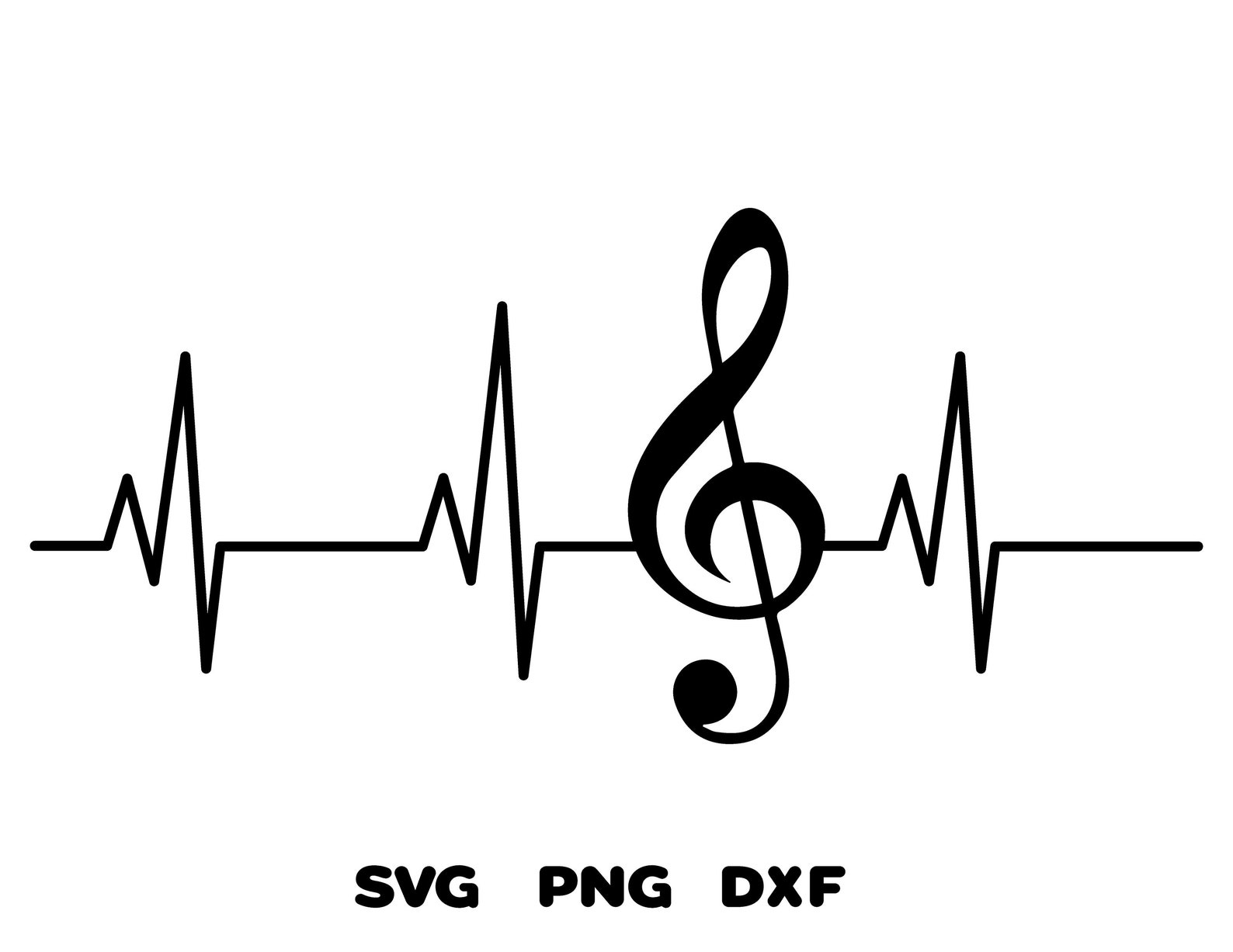 Music Note Heartbeat Svg Heartbeat Cricut SVG PNG DXF Etsy