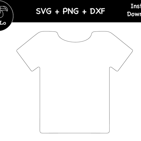 T-shirt template, T Shirt Outline Cricut, SVG, PNG, DXF Silhouette