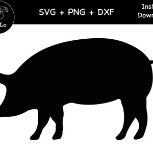Pig Svg, Pig Clip art Cricut, SVG, PNG, DXF Silhouette