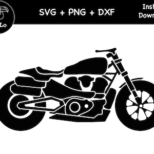 Motocicletta Svg, Moto Cricut, SVG, PNG, DXF Silhouette
