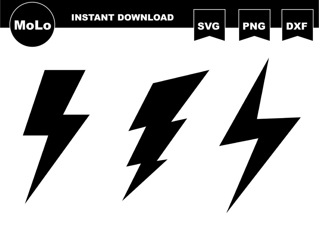 Lightning Bolt SVG Cut File: Cricut, Silhouette (digital Download) - Etsy