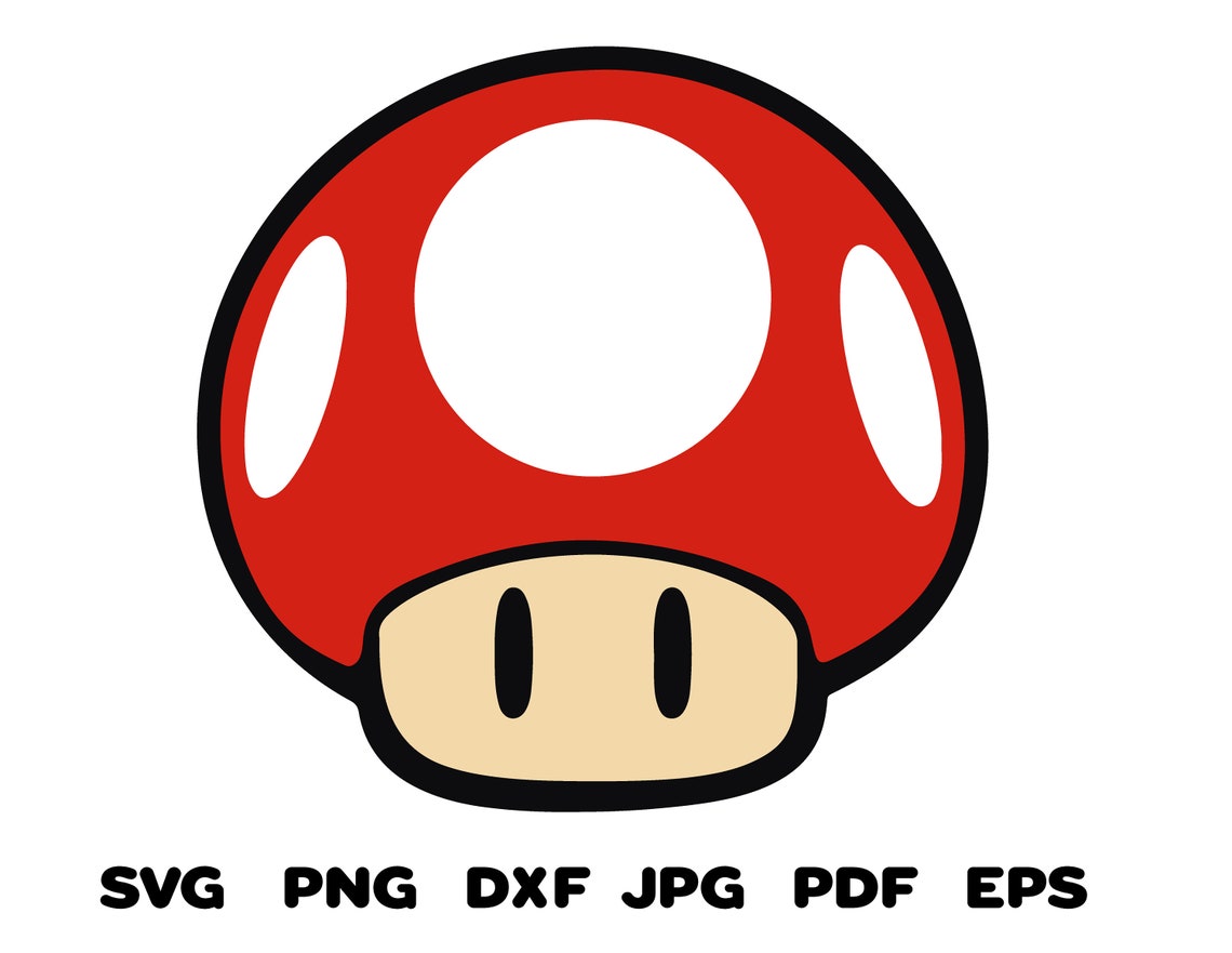 Super Mario Mushroom SVG PNG DXF Cricut Pegatinas | Etsy