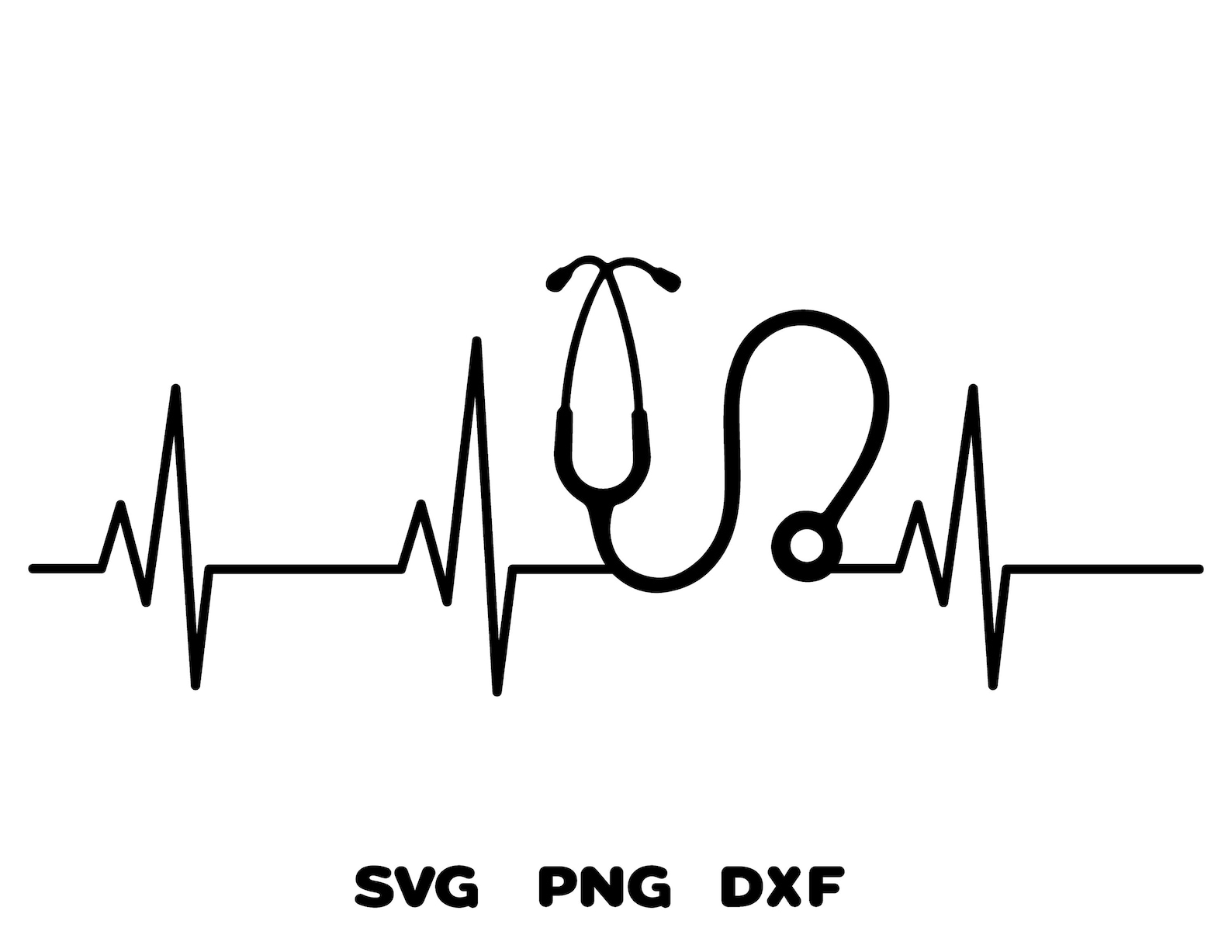 Stethoscope Heartbeat Svg Heartbeat Cricut SVG PNG DXF Etsy