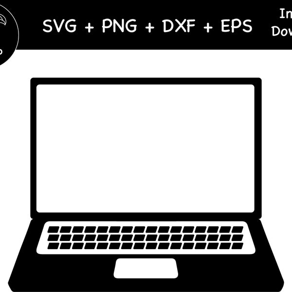 Laptop Svg, Computer Cricut, SVG, PNG, DXF Silhouette