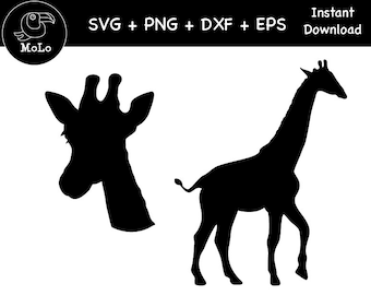 Giraffe 01 Silhouette, Giraffe Clipart, Black Giraffe Svg ,EPS PNG, DXF