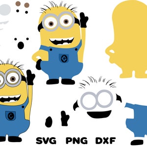 Tom Minion Svg en capas, étiquette de Minion, SVG, PNG, DXF