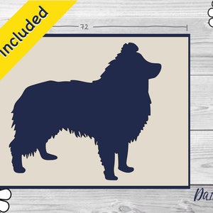 stencil for arts and crafts DDD5I down Border Collie silhouette