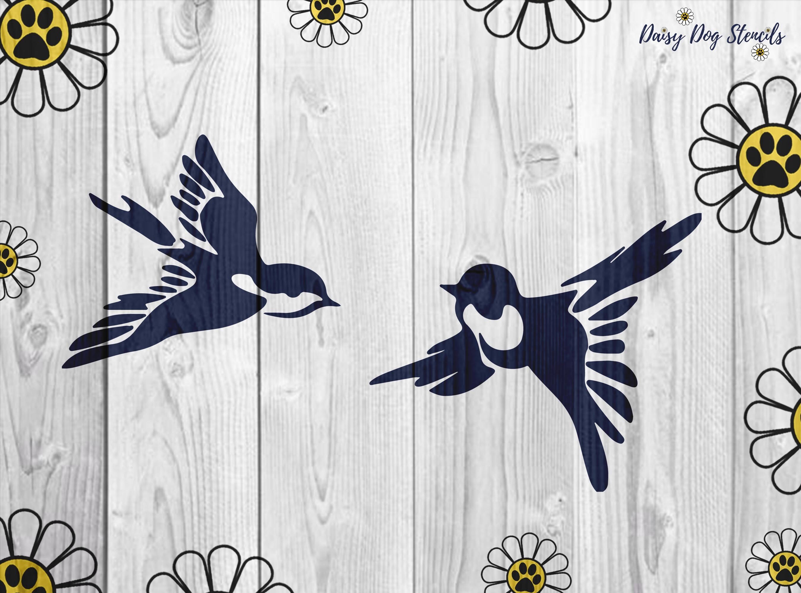 Paar kleine Vögel Schablone 5x7 | Etsy
