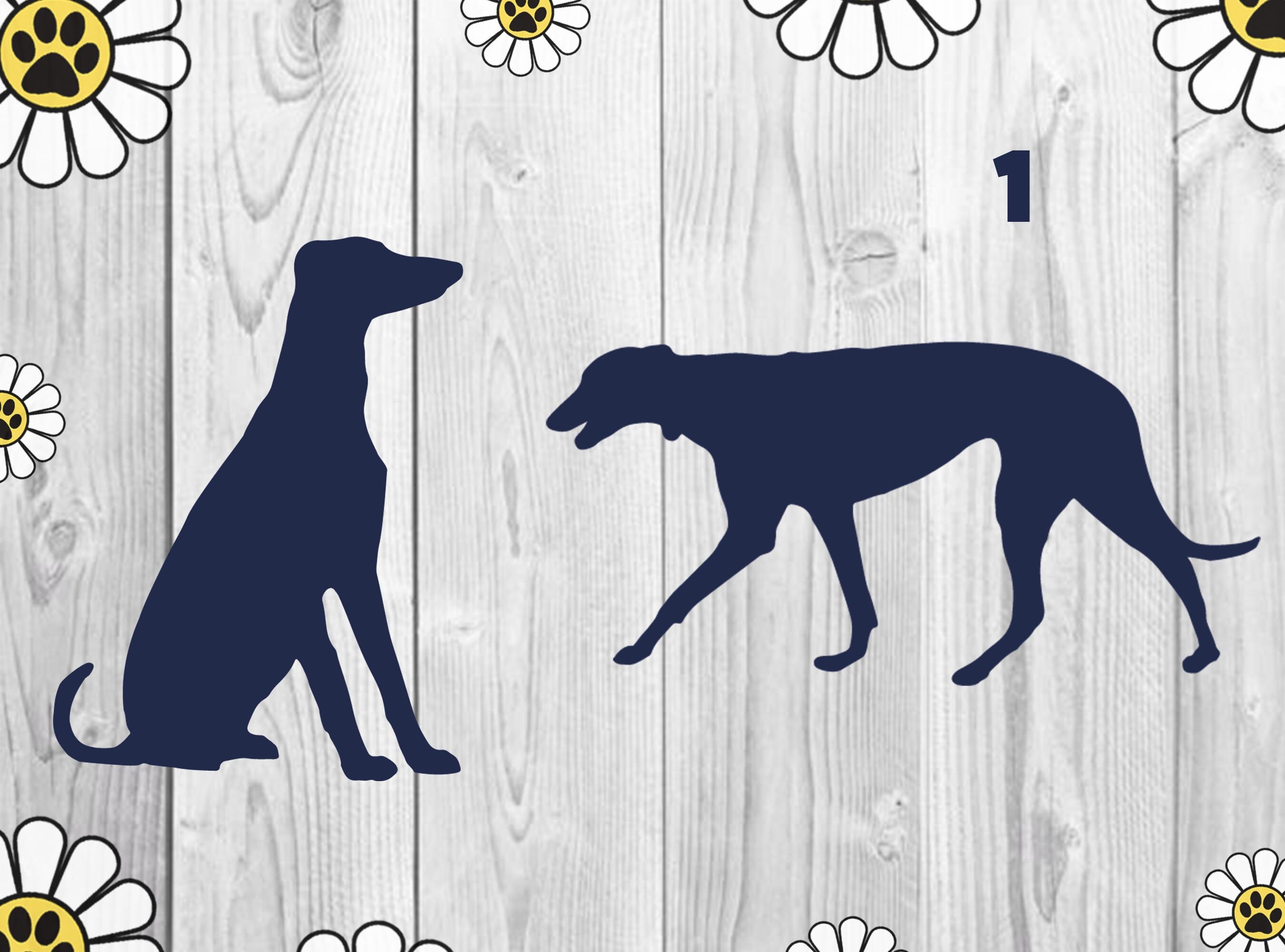 Lurcher Silhouette Stencils for Arts and Crafts Etsy UK