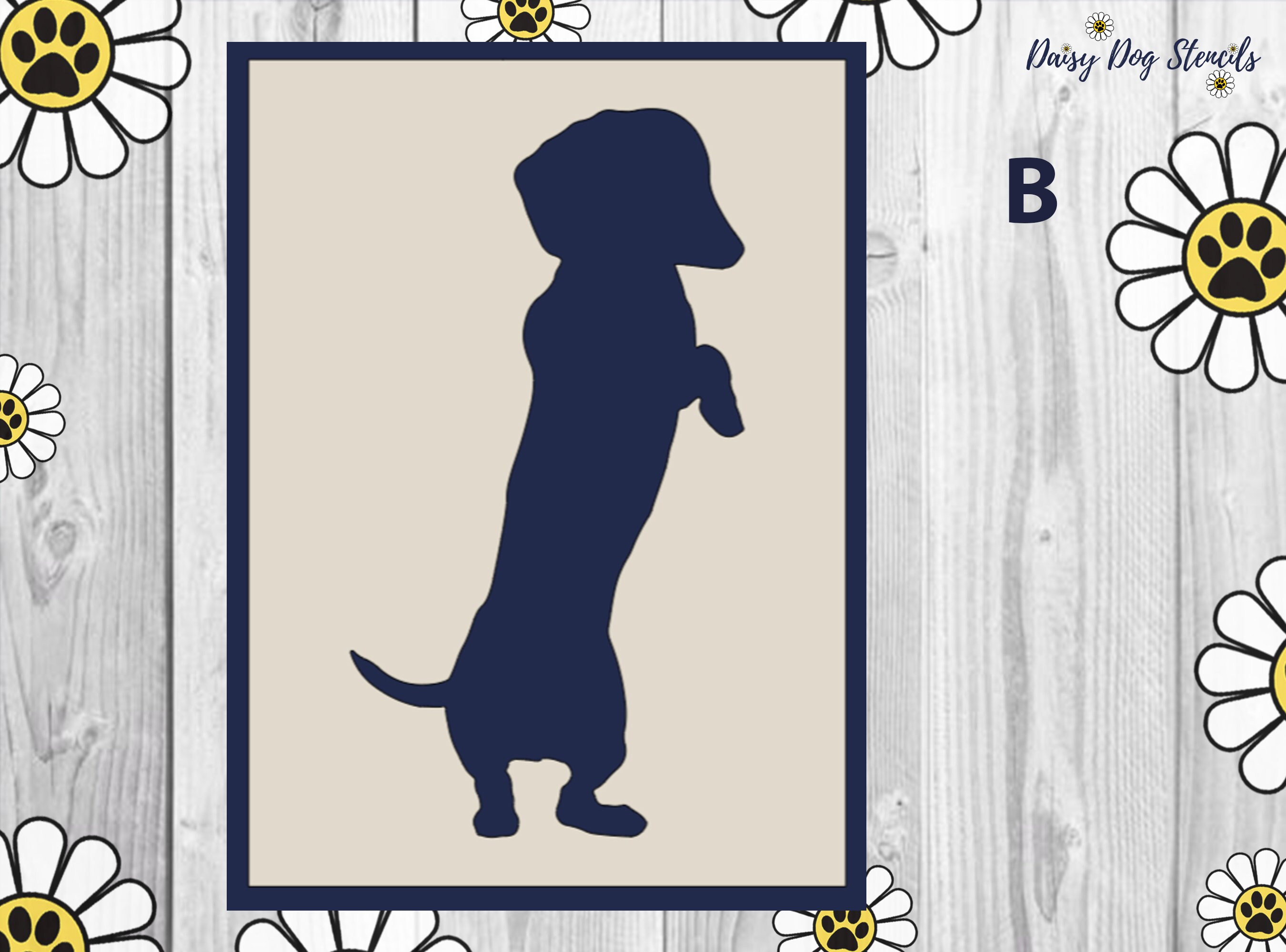 Dachshund sausage dog silhouette stencils for arts and Etsy