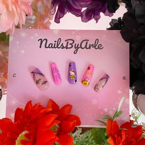 Teddy Bear Nails Gel Nails, Handmade, Trendy Nails, Press on Nails
