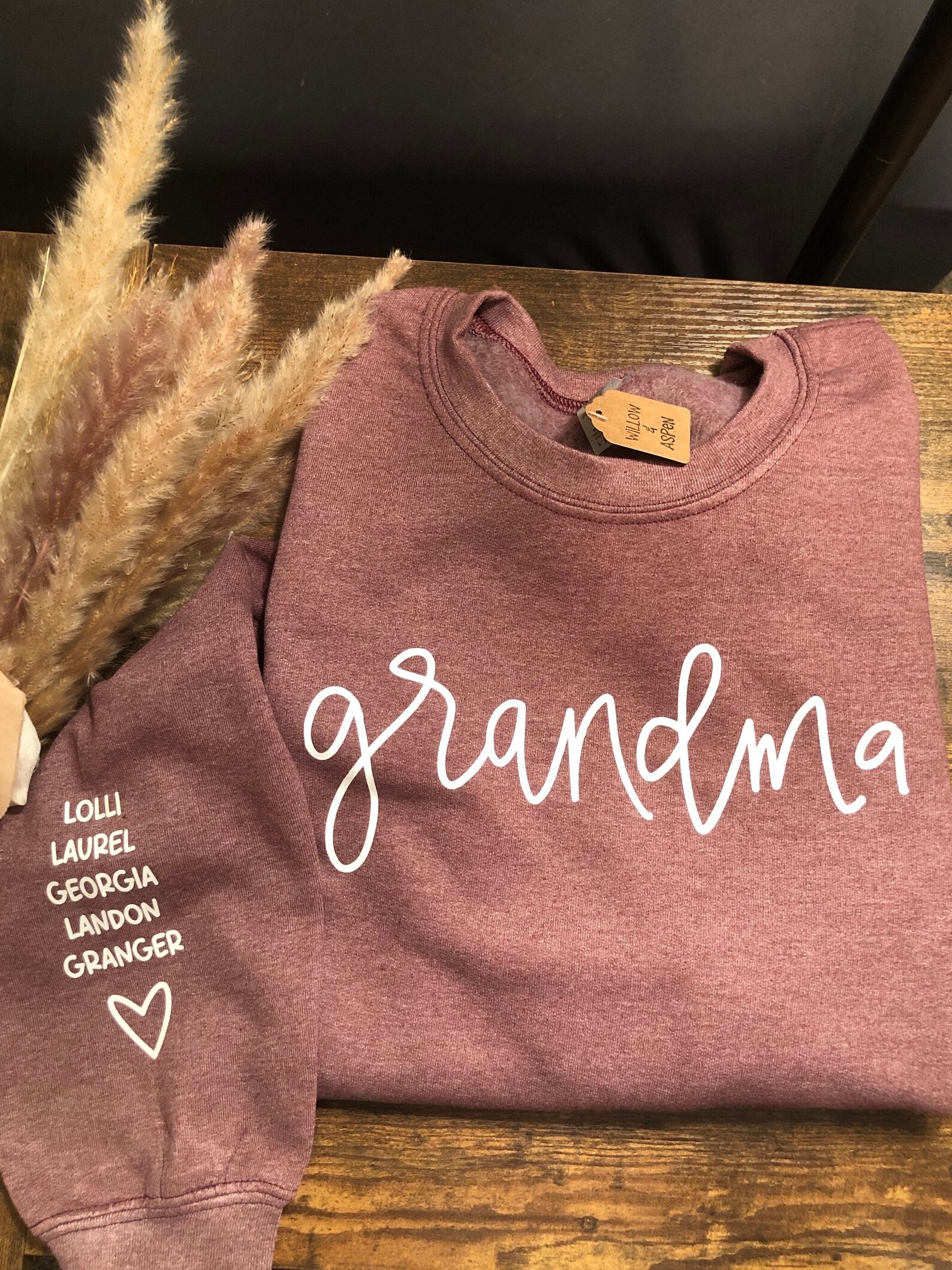 Motocross Grandma Heart Ladies’ Long Sleeve Performance V-Neck Tee