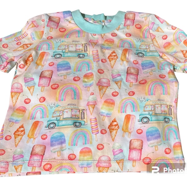 Handmade, Baby, Toddler, Children, Summer, Holiday, Ice Cream, Ice Lolly, Rainbow, Shorts, T-Shirts, Leggings, Jumpers, Dungarees, Dress