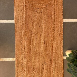 front view of jute rug