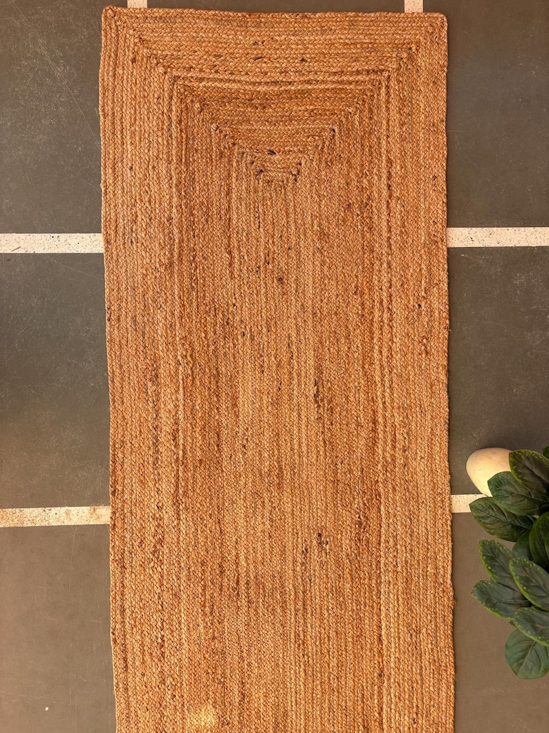front view of jute rug