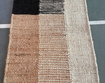 Handmade Hemp Area Rug Jute Rug Vintage Runner Rug Kitchen Custom Size Rug Sisal Area Rug Outdoor Boho Rug Large Decorative Rug Hallway Rug
