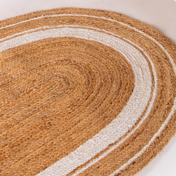 Premium Oval Braided Jute Area Rug For Beautiful  Home , jute rug , best quality ,  Door mate , Rag Rug , Home Decor Rug , Natural Jute Rugs