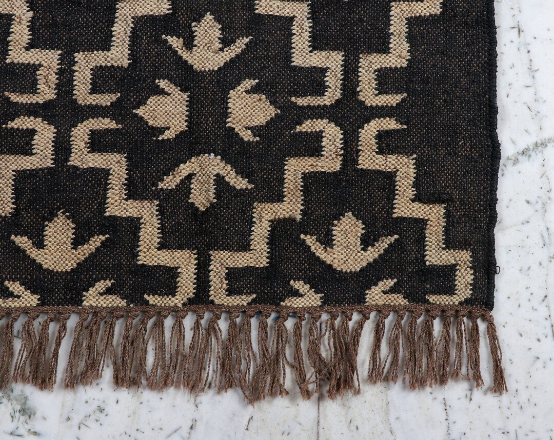 Wool and Jute Rug Wool Jute Rug Handmade Jute and Wool Rug Etsy