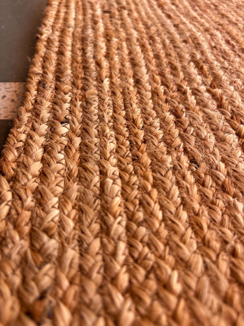 Zoom angle of jute runner rug