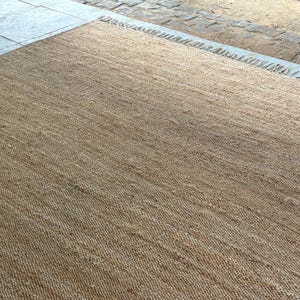 Handwoven Natural Jute Rug, Handmade Hemp Rug Custom Size Rug Vintage Area Rug Organic Fiber Rug Kitchen Rug Bohemian Rug Hallway Boho Rug