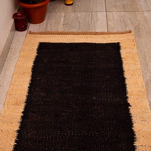 Handmade Jute Rug Hemp Runner Rug Hallway Rug Stair Runner Custom Size Rug Natural Jute Rug Vintage Rug Hand Woven Rug Living Room Area Rug