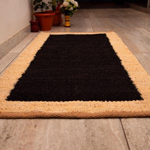 Handmade Jute Rug Hemp Runner Rug Hallway Rug Stair Runner Custom Size Rug Natural Jute Rug Vintage Rug Hand Woven Rug Living Room Area Rug