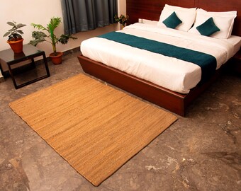Hallway Large Rug- Handmade Hemp Rug Natural Jute Rug Vintage Area Rug Custom Size Living Room Rug Floor Laundry Carpet Runner Rug 10x12