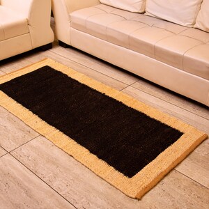 Handmade Jute Rug Hemp Runner Rug Hallway Rug Stair Runner Custom Size Rug Natural Jute Rug Vintage Rug Hand Woven Rug Living Room Area Rug