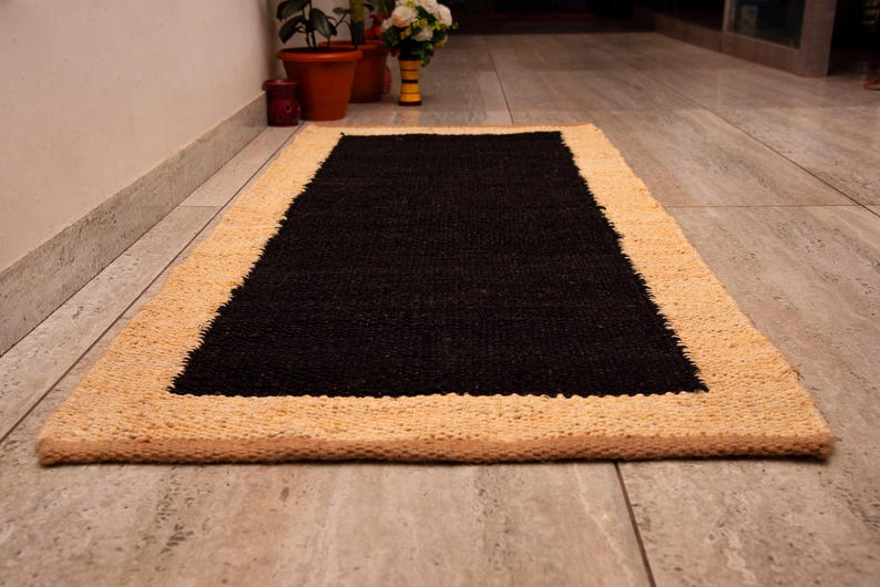 Handmade Jute Rug Hemp Runner Rug Hallway Rug Stair Runner Custom Size Rug Natural Jute Rug Vintage Rug Hand Woven Rug Living Room Area Rug