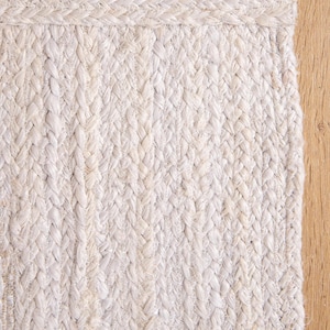 Jute Rug Indian White Scandinavian rug. Pattern Braided Jute Rug Custom Size Handwoven Rug. 100% Natural Rug/Runner Hallway Area Runner 8x10