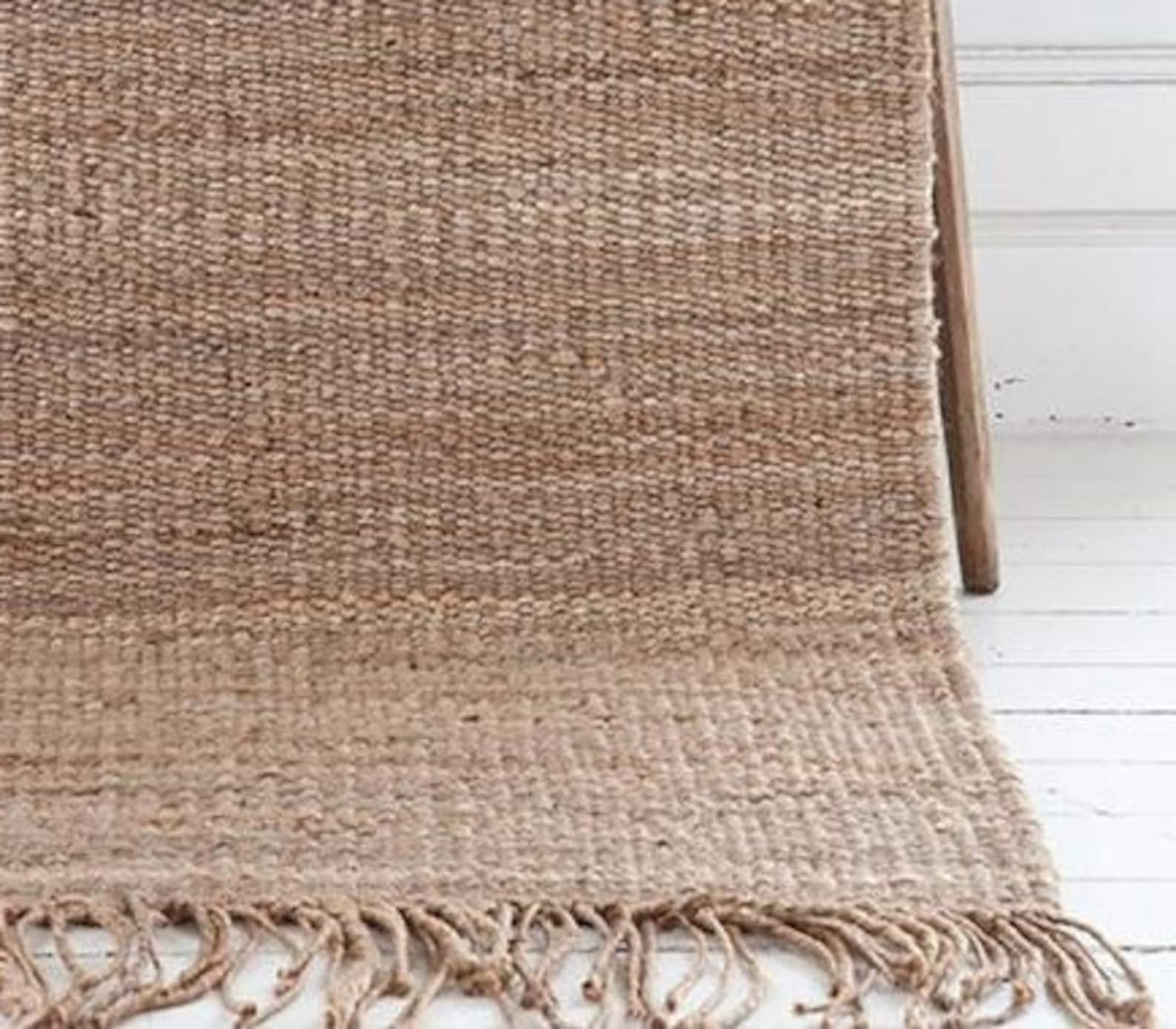 Beautiful Handmade Hemp Jute Rug for Hallway large space Etsy