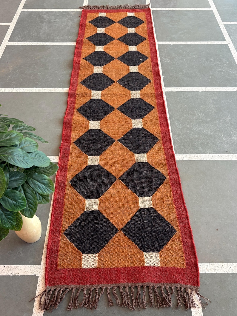 Kilim Runner Rug Wool Runner Rug Jute Runner Rug Handmade Rug Kitchen Rug Floral Rug Living Room Rug Custom Size Rug Outdoor Rug Vintage Rug