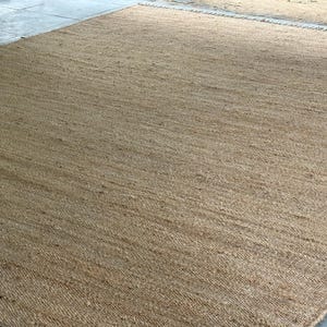 Handwoven Natural Jute Rug, Handmade Hemp Rug Custom Size Rug Vintage Area Rug Organic Fiber Rug Kitchen Rug Bohemian Rug Hallway Boho Rug