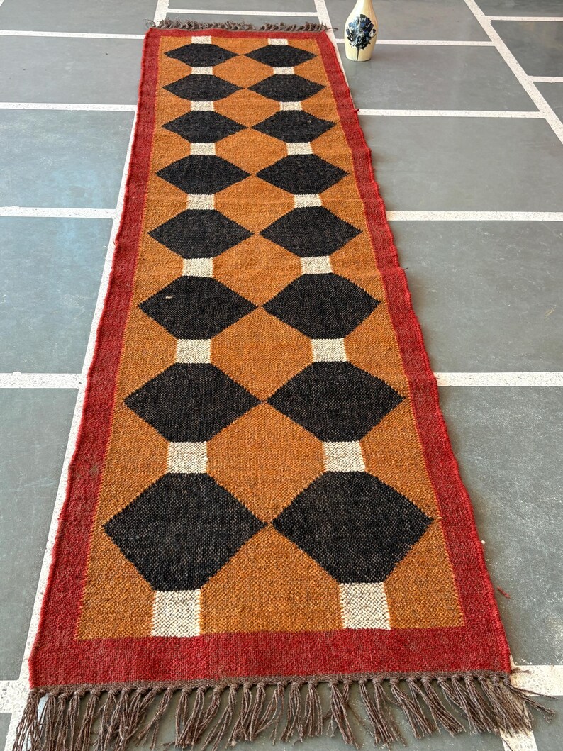 Kilim Runner Rug Wool Runner Rug Jute Runner Rug Handmade Rug Kitchen Rug Floral Rug Living Room Rug Custom Size Rug Outdoor Rug Vintage Rug