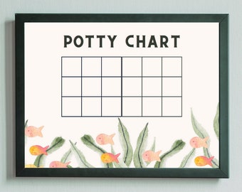 Potty Chart Printable | Instant Download | Track Potty Training, Motivate and Encourage Independence, Positive Reinforcement | 11"x8"