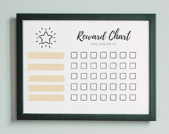 Reward Chart | Printable | Instant Download | Positive Reinforcement | Chore Schedule | Establishing A Routine | Potty Training |