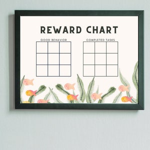 Reward Chart Printable | Instant Download | Track Good Behavior, Completed Tasks, Chores, Potty Training, Positive Reinforcement | 11"x8"