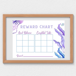 Reward Chart Printable | Instant Download | Track Good Behavior, Completed Tasks, Chores, Potty Training, Positive Reinforcement | 11"x8"