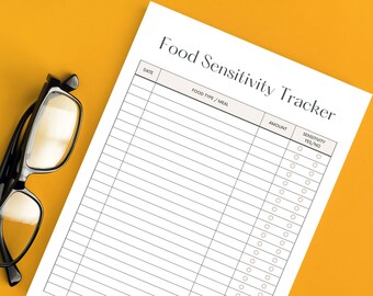 Food Sensitivity Tracker Printable | Instant Download | PDF | Intolerance Log | Allergy Trigger Sheet | IBS | Irritant List | Stomach Issues
