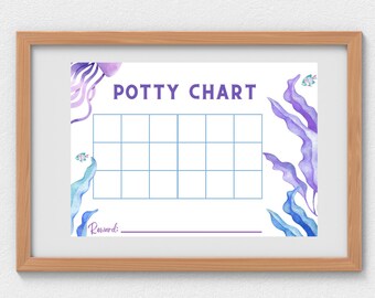 Potty Chart Printable | Instant Download | Track Potty Training, Motivate and Encourage Independence, Positive Reinforcement | 11"x8"