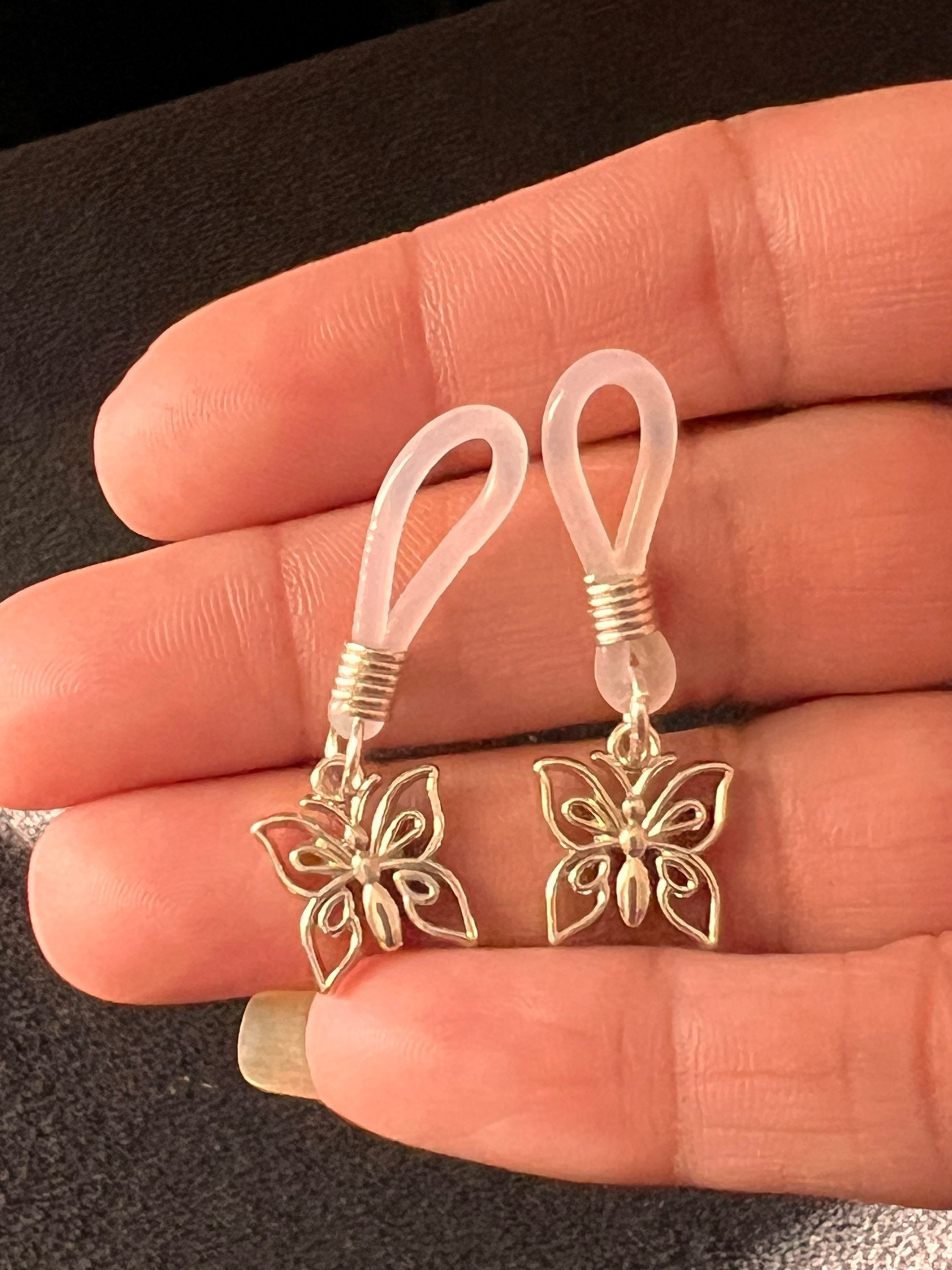 Sexy Butterfly Nipple Rings, Non Piercing Nipple Jewelry, Kinky Jewelry