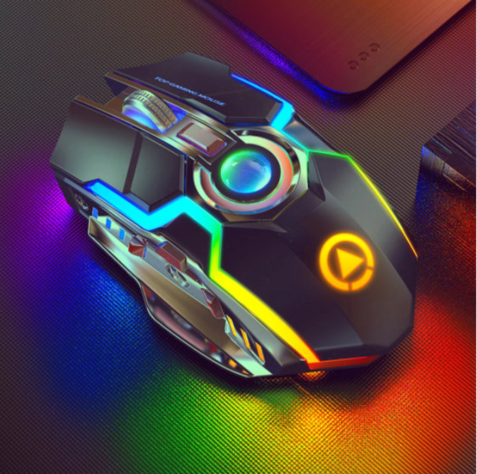 Silent Rechargeable Gaming Mouse Wireless Mouse Streamer RGB Etsy