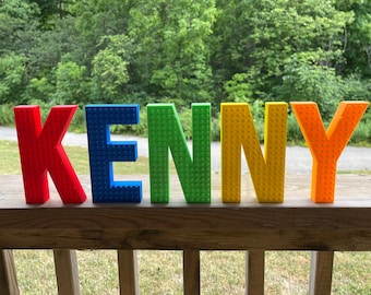 Personalized  Brick Style 6" High Letters | Custom Room Name | Kid's  Playground Sign | Nursery Name Sign|