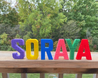 Personalized Brick Style 4" High Letters | Kid's  Playground Sign | Nursery Name Sign|
