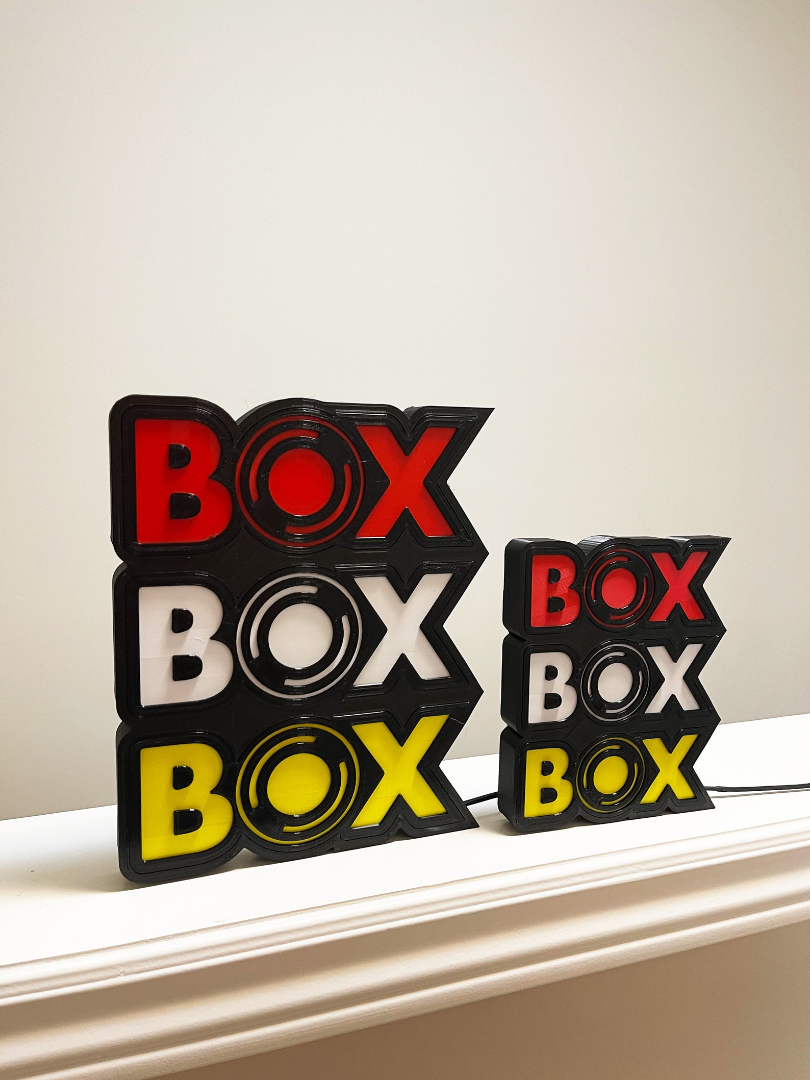 F1 Box Box Box Sign | Funny LED Sign | Mancave | Funny Sign - Etsy